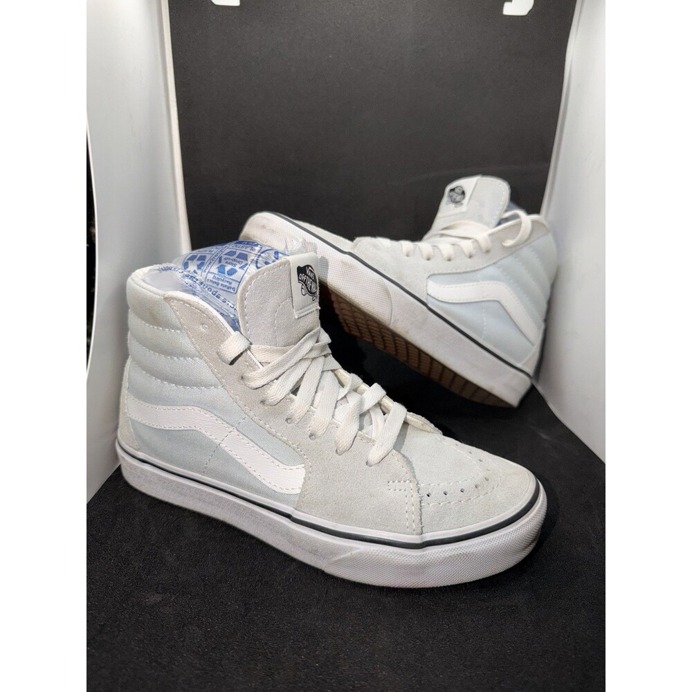VANS Sk8-Hi Tapered Light Blue Suede-Canvas Delicate Blue Womens 6 Mens 4.5